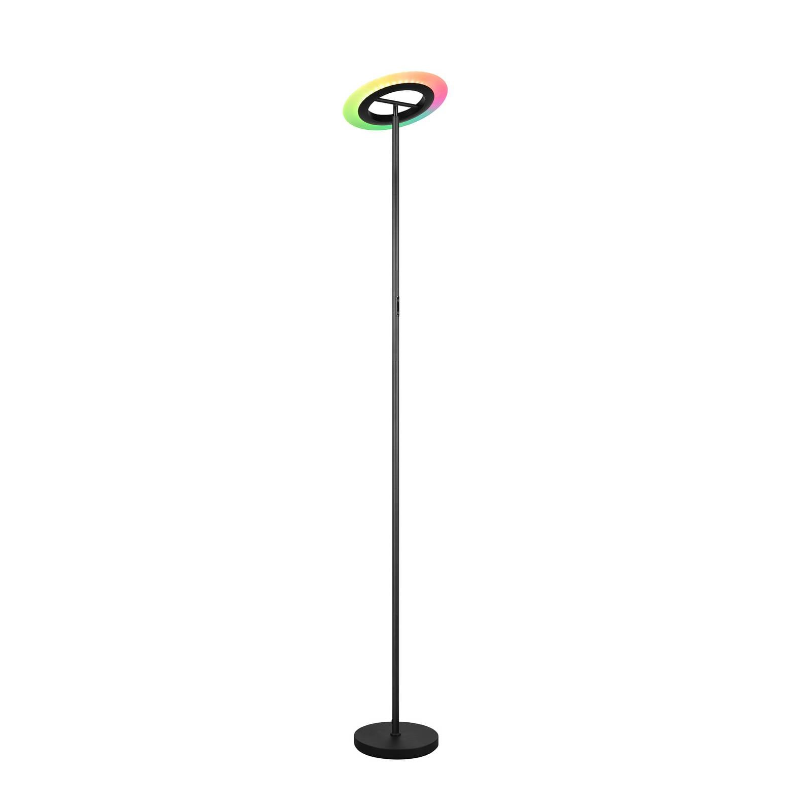 REALITY LED-Stehleuchte Samba R43411132, 16,5W, 2700... 6500K, 1900lm, CCT, RGB, IP20, schwarz