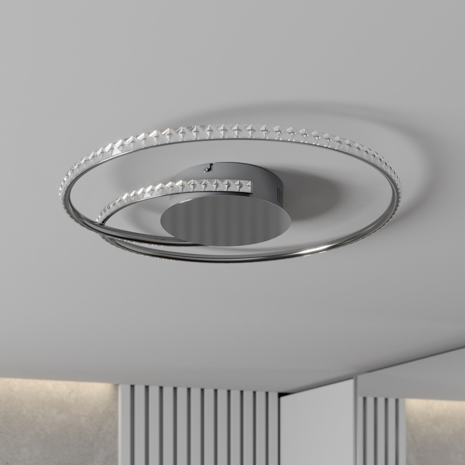 Joline LED Lámpara de Techo Ø45 Chrome/Clear - Lindby
