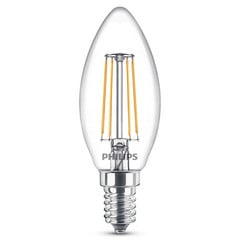 Philips E14 LED sviečka 4,3 W teplá biela filament