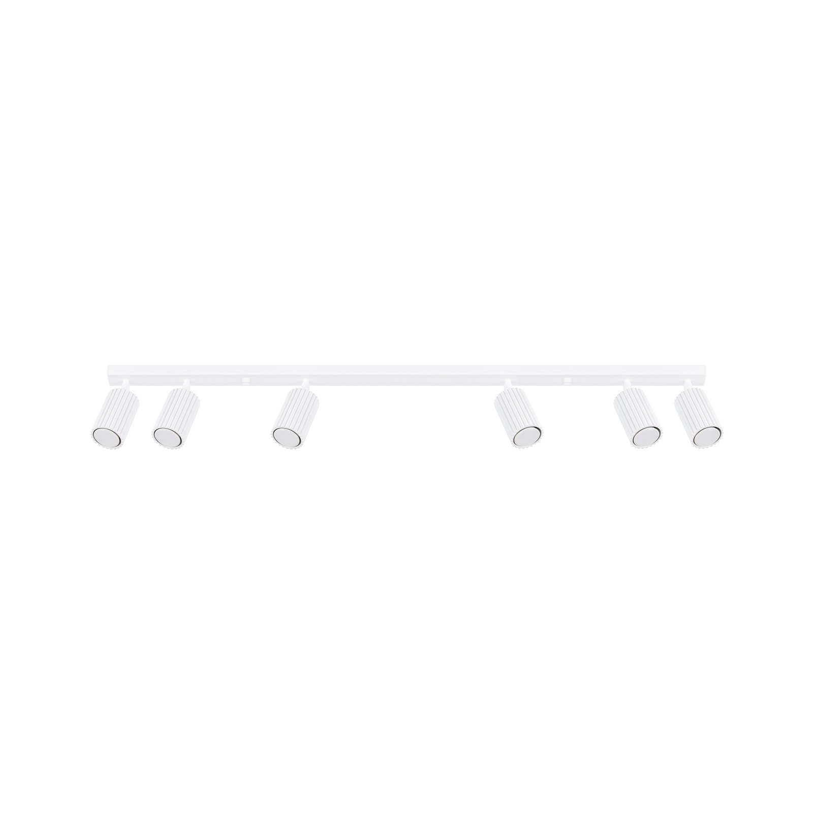 Deckenstrahler Karbon, weiß, Länge 117 cm, Alu, 6-flg.