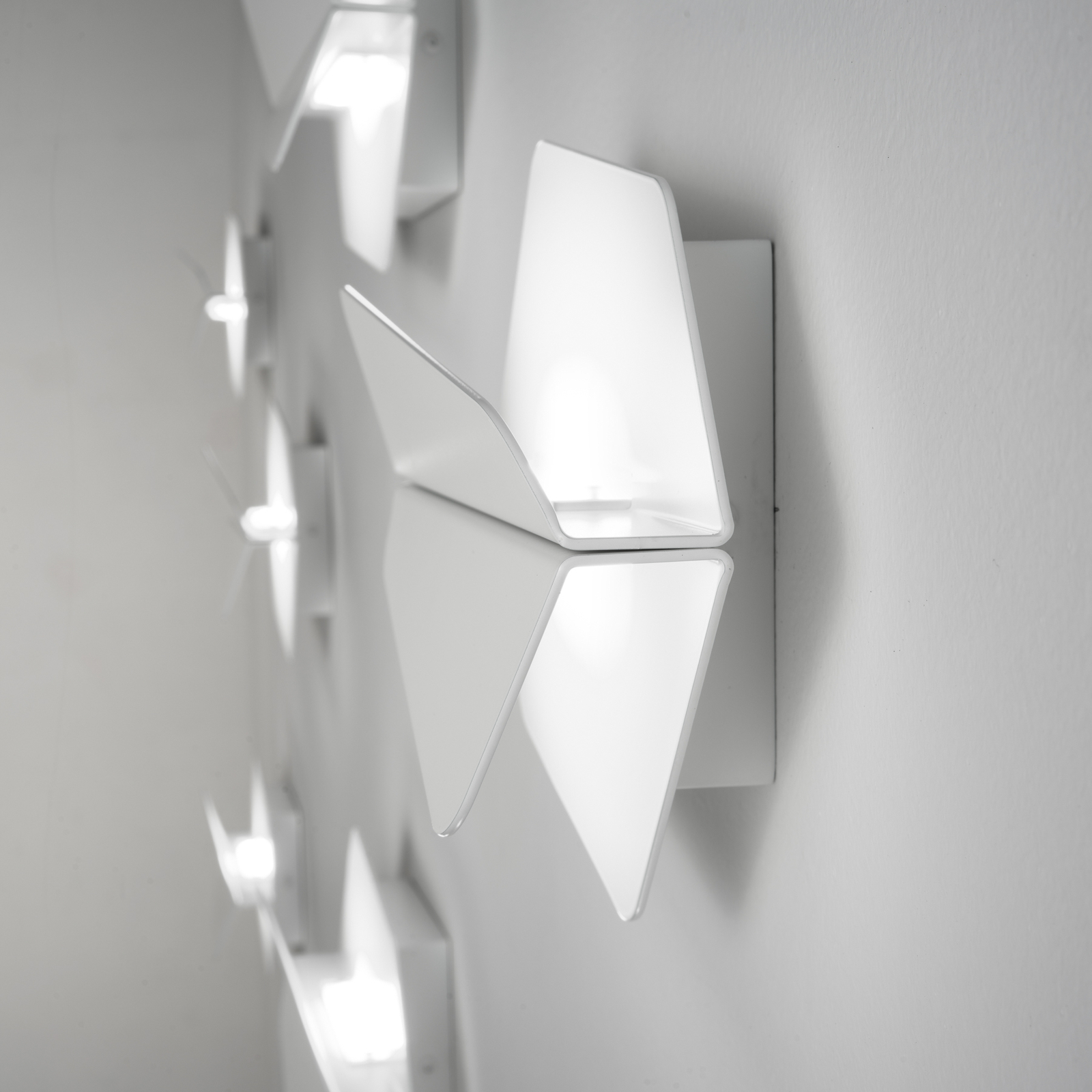 Prandina Dolomite W1 LED wall lamp x3, 3000K white