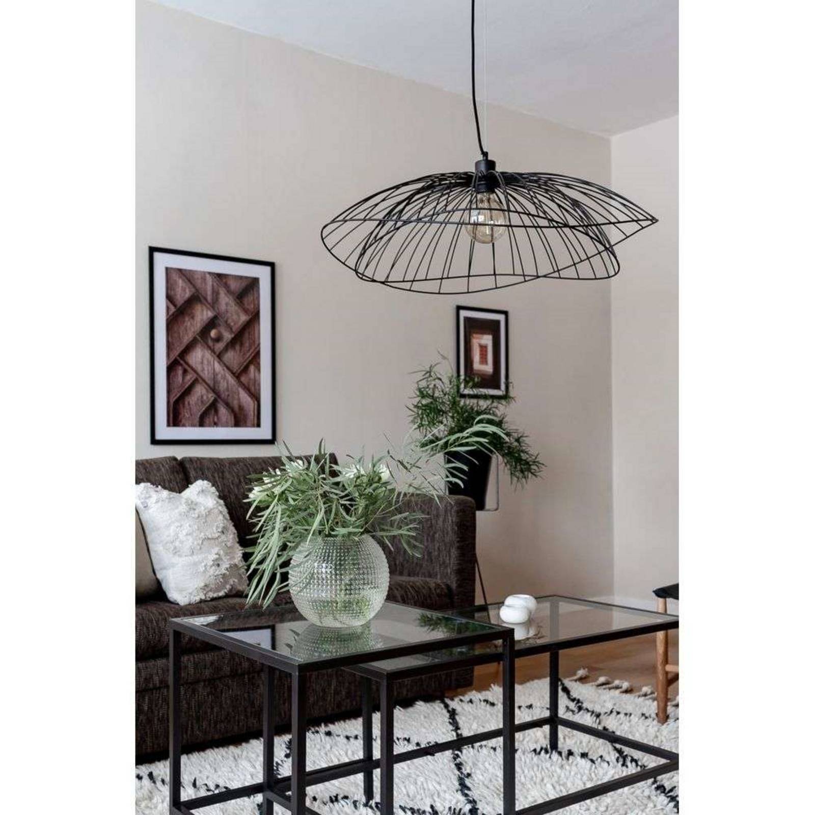 Globen Lighting Pendelleuchte RAY, schwarz, Ø 70 cm günstig online kaufen