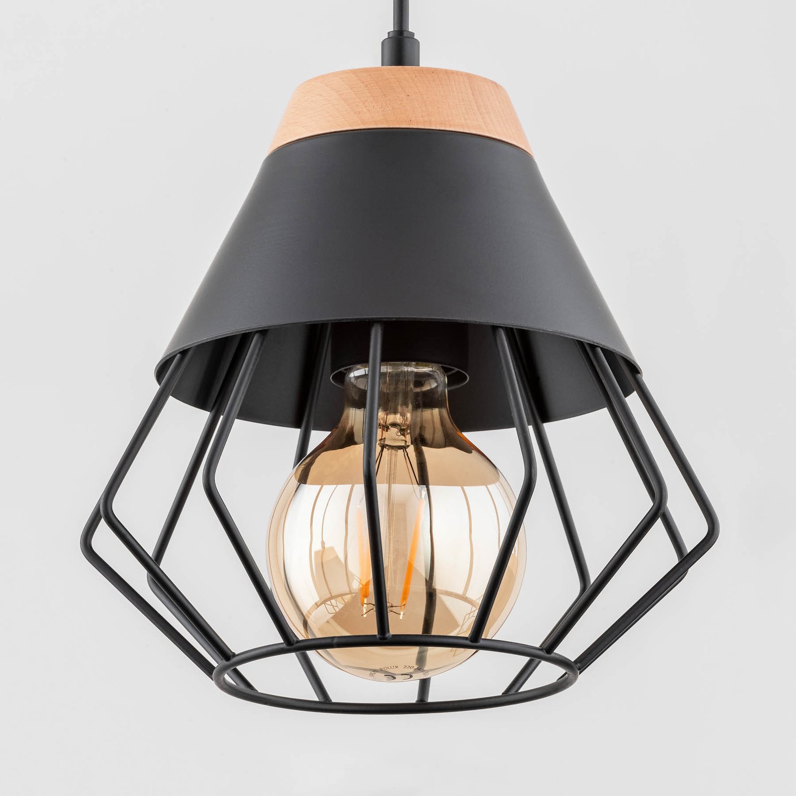 Envostar Fawn hanglamp, 5-lamps, zwart
