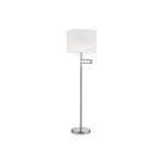 Lampe sur pied Lilo, nickel mat, abat-jour cylindrique