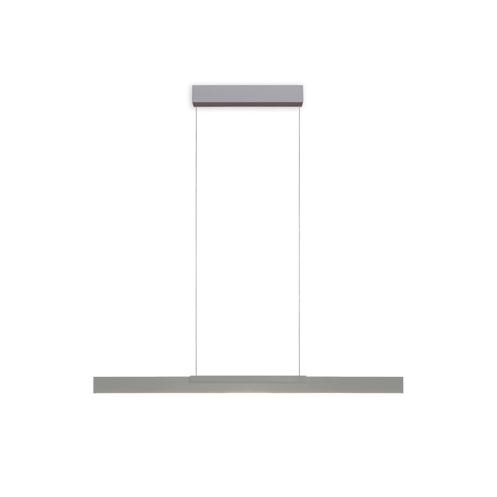 Candeeiro suspenso LED Bopp Nano 2.0, comprimento 100 cm, cor alumínio