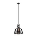 Leana hanging light, smoked glass, 1-bulb, chrome