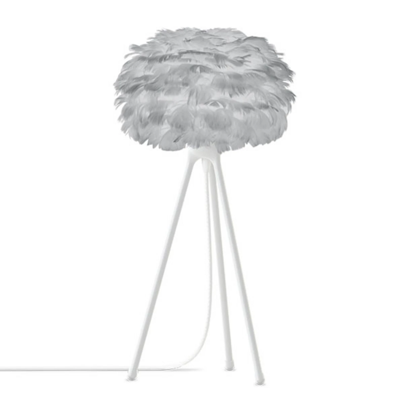 UMAGE Eos micro lámpara de mesa plumas gris