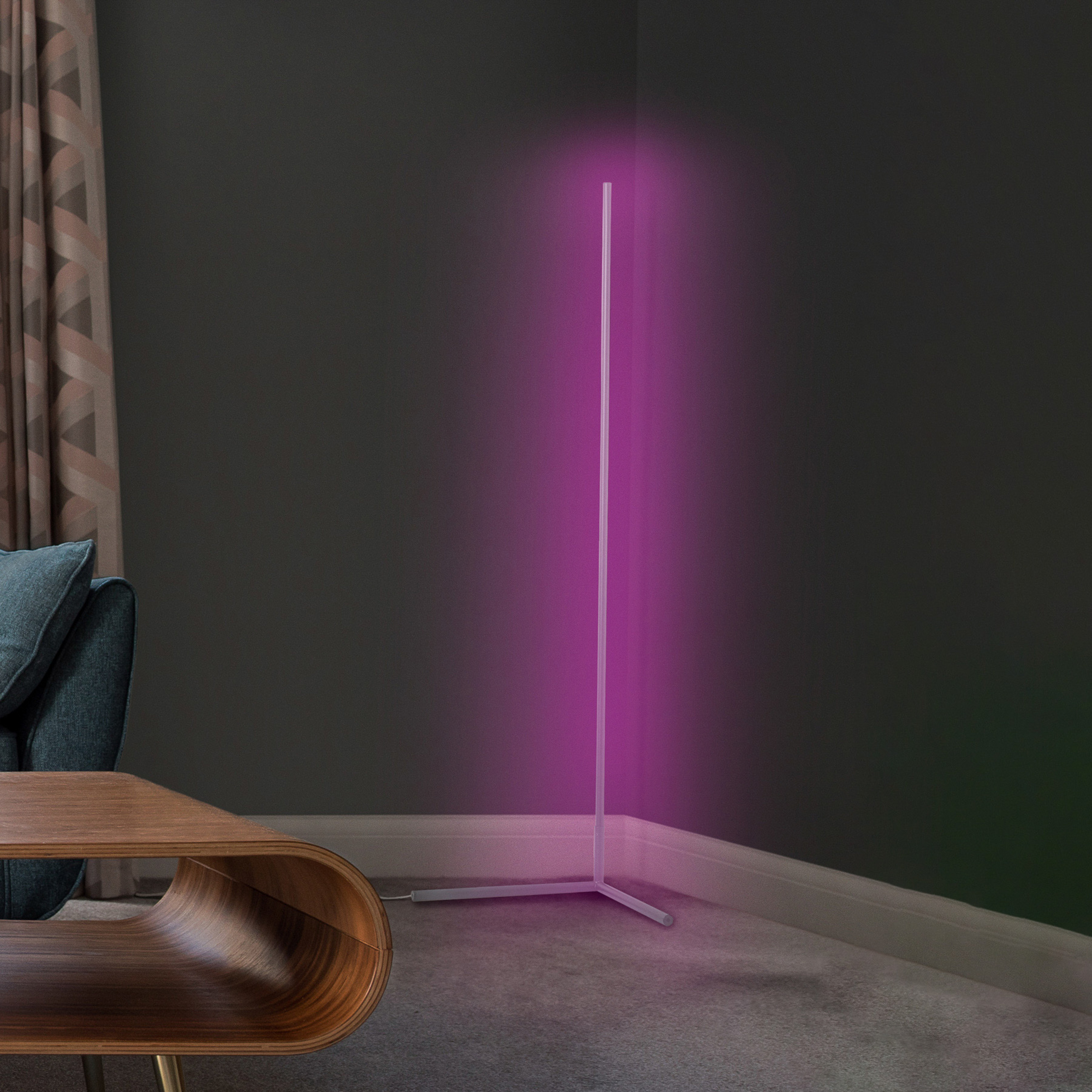 LEDVANCE SMART+ WiFi Floor Rohová stojacia lampa, biela, 140 cm
