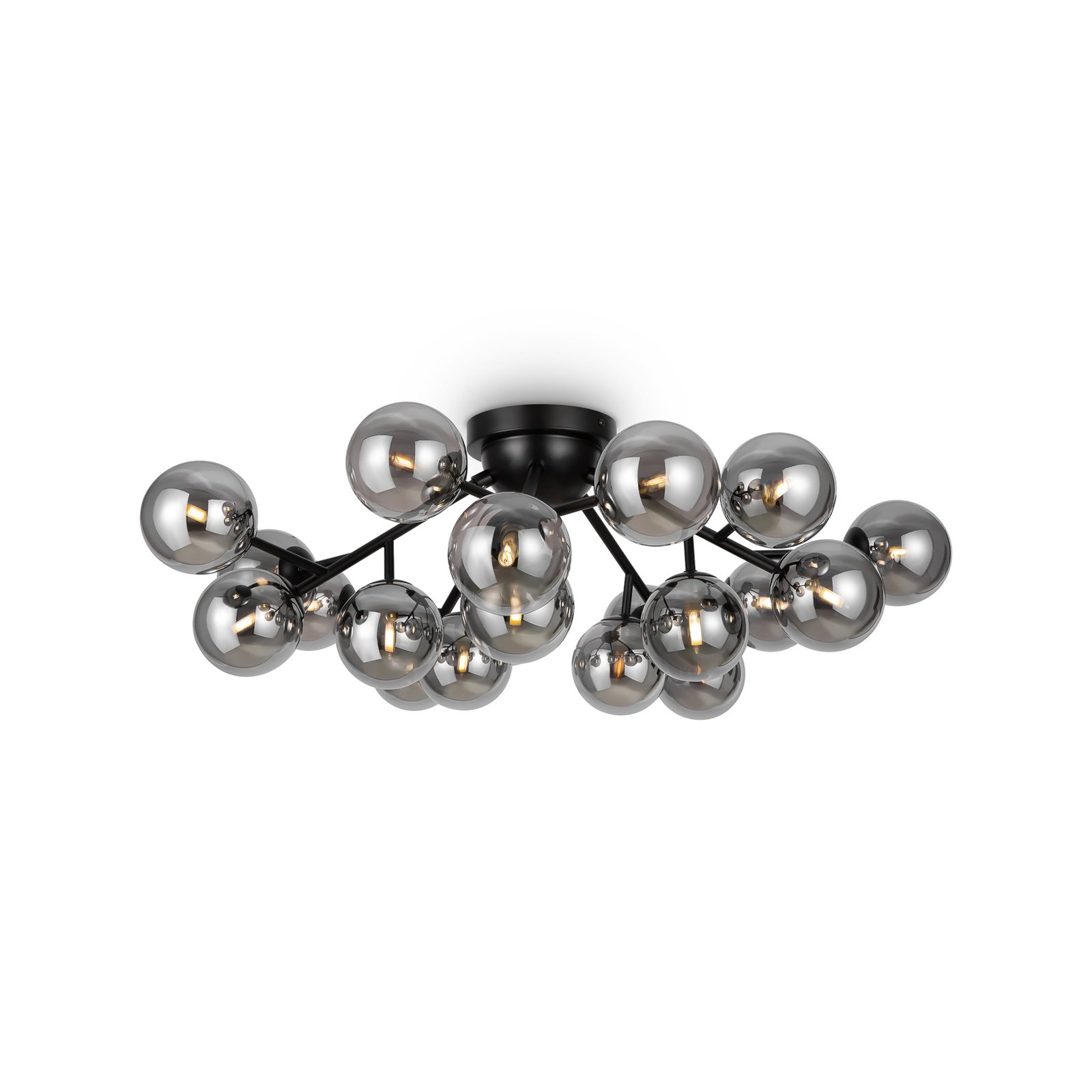 Maytoni Dallas loftslampe 20-lys, højde 25 cm, sort