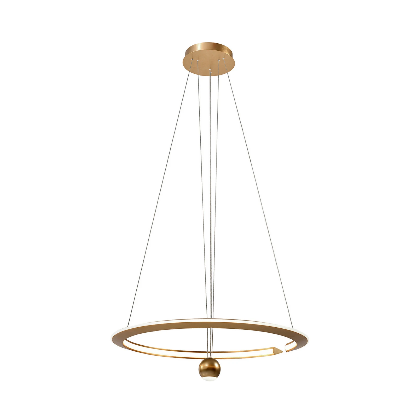 LED hanglamp Orane goudkleurig, in hoogte verstelbaar, Ø 60 cm