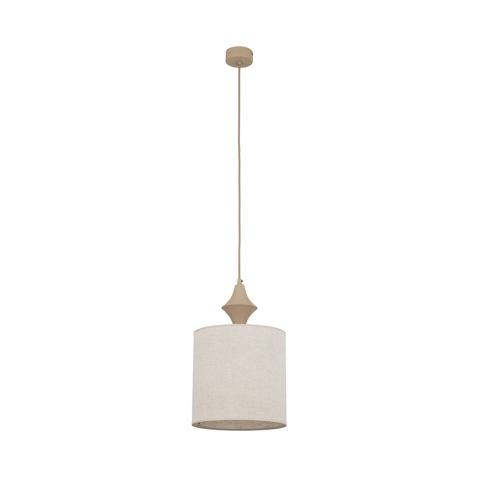 Hängeleuchte Amura, beige/sand, Stoff, Ø 25 cm, E27