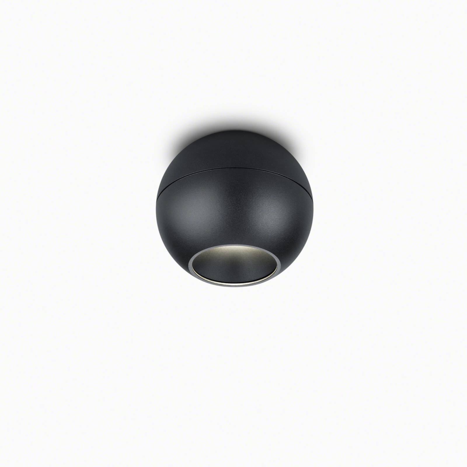 Helestra Eto LED-Deckenspot Ø10cm 927 schwarz