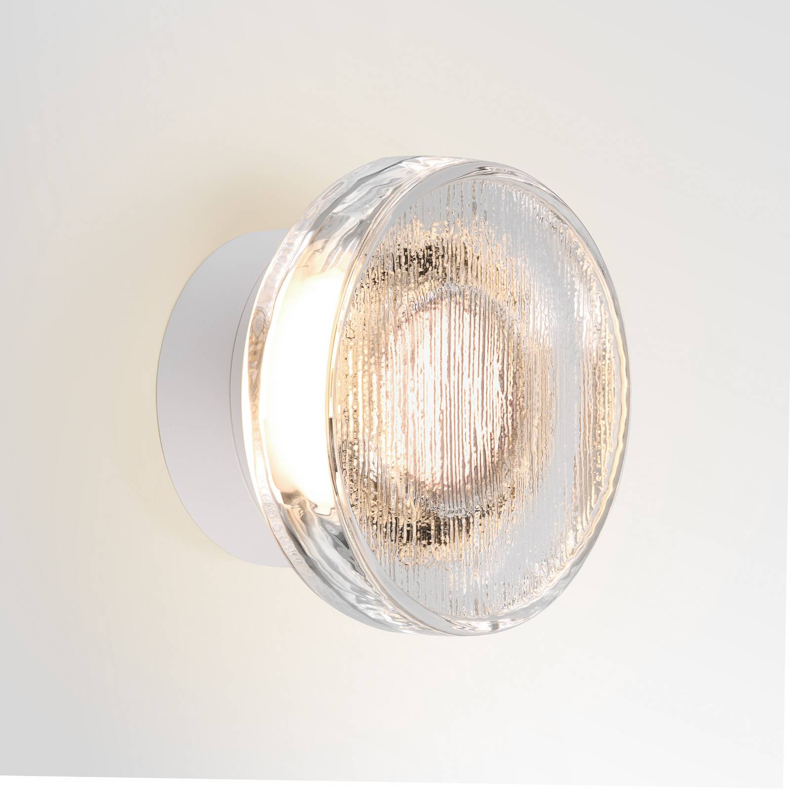 MARSET LED-Außenwandlampe Roc, Ø 17 cm, weiß/transluzent günstig online kaufen