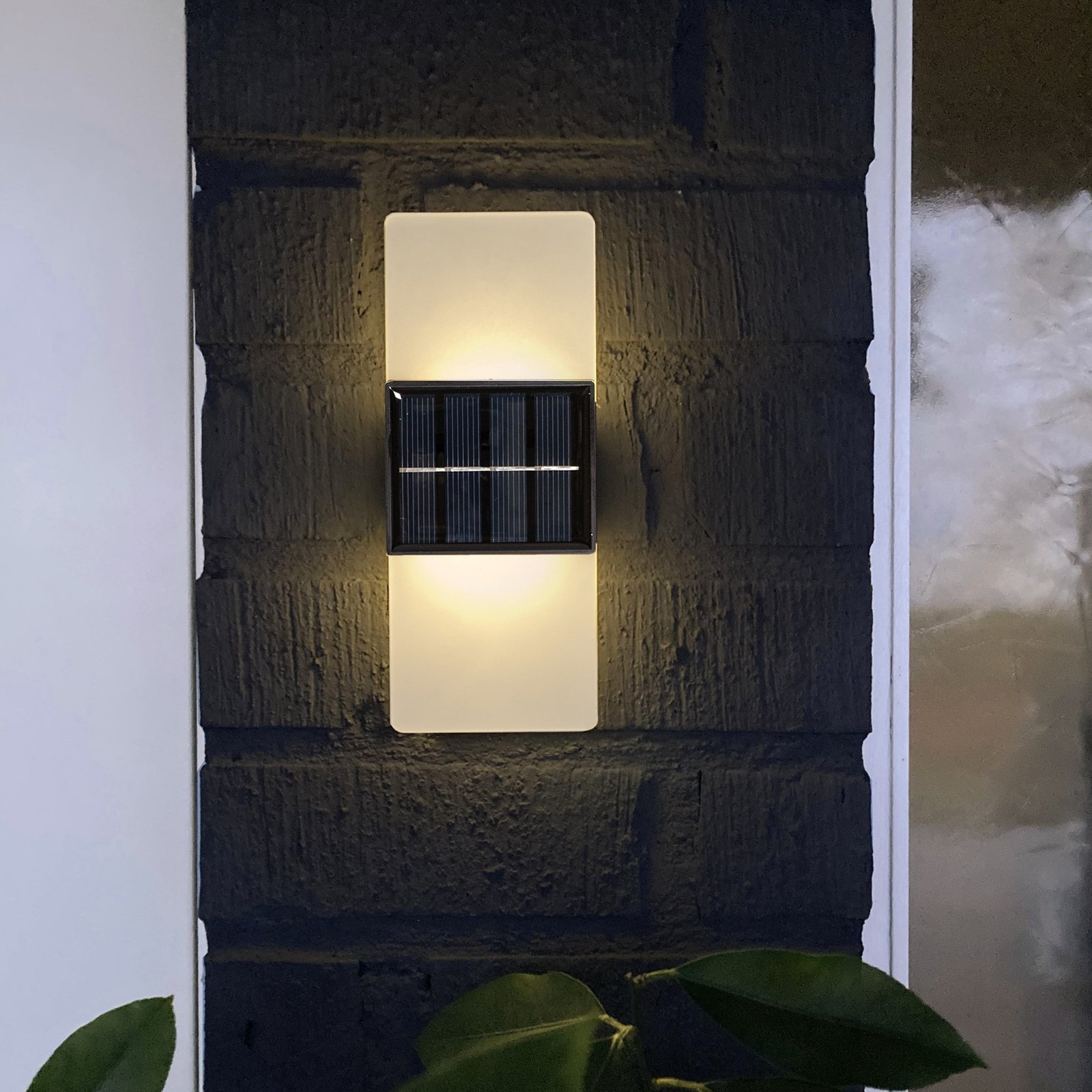 LED outdoor wall light Wally, 20x8 cm white frosted CCT