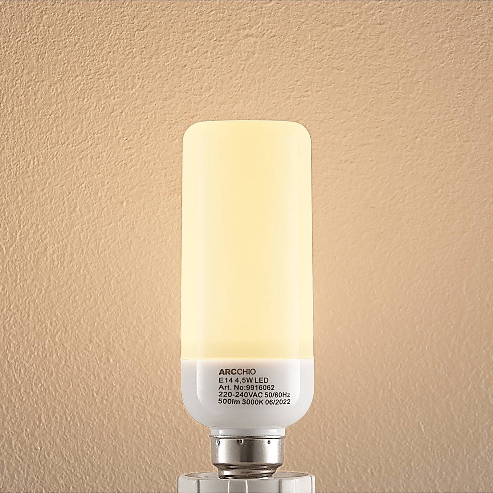 Żarówka rurkowa LED Arcchio E14 4,5W 3000K zestaw 4 szt