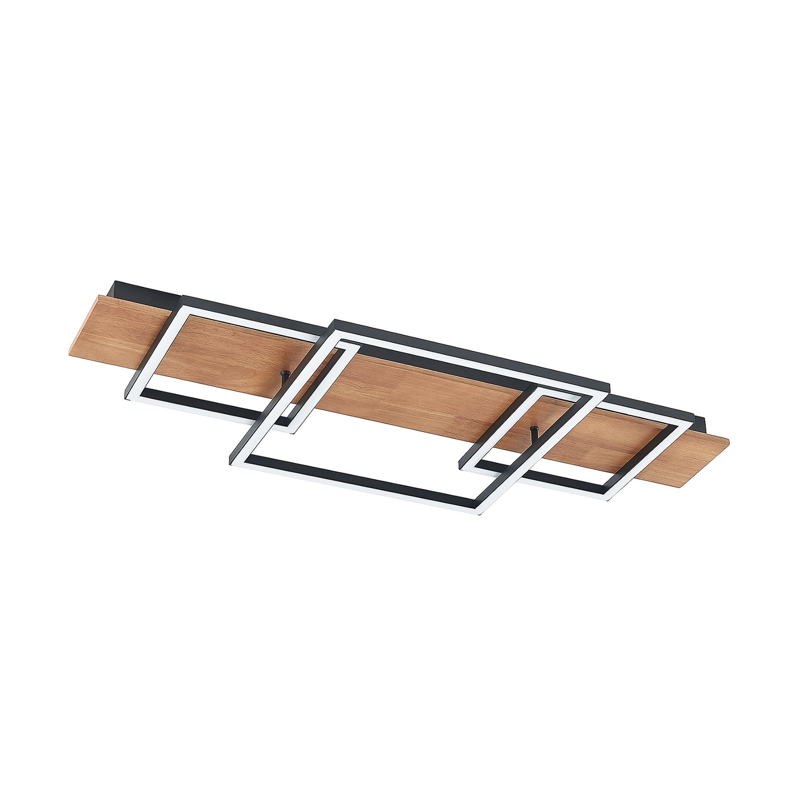 Chariska LED Plafondlamp L95 Wood/Black - Lucande