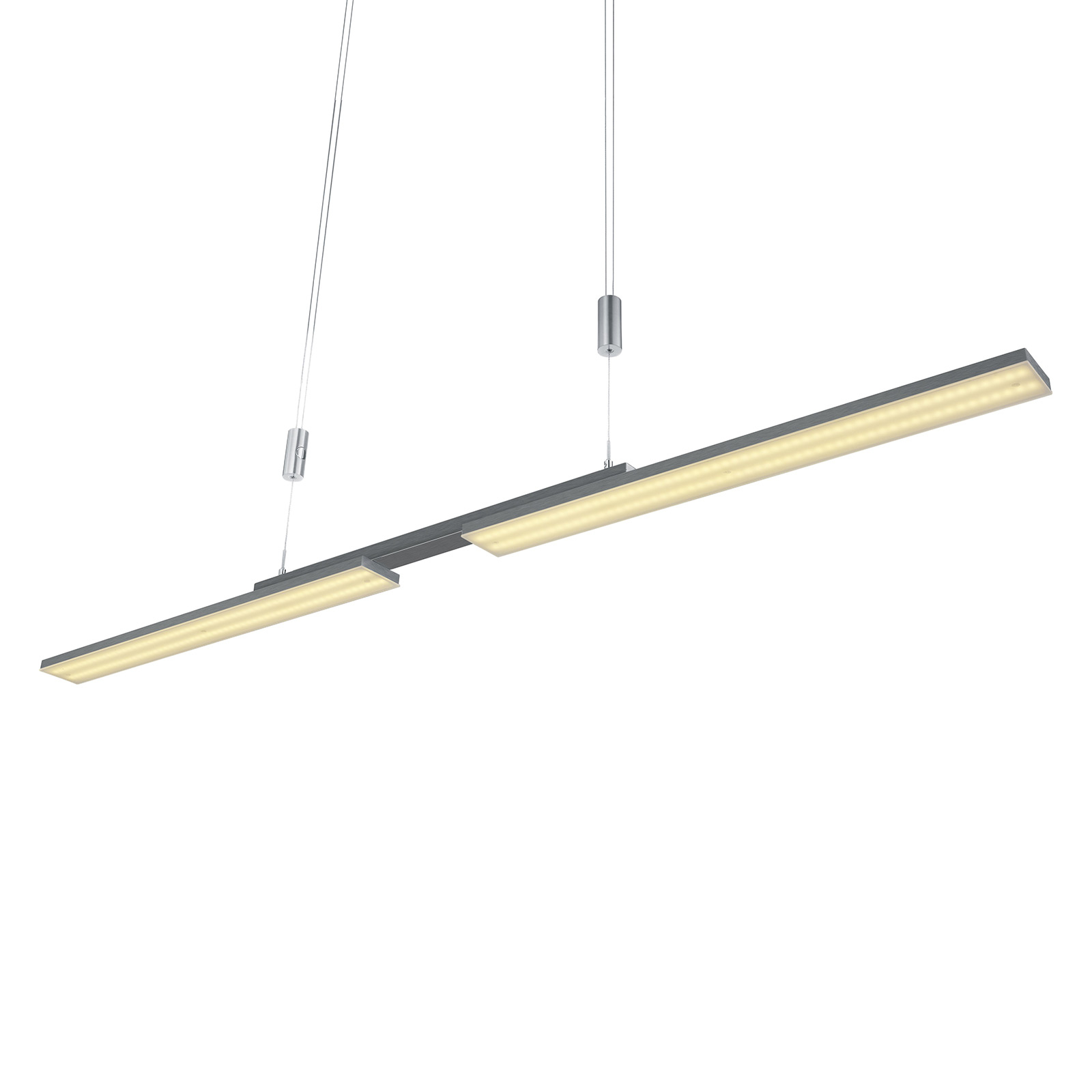 B-Leuchten Less LED hanging light, anthracite, for Living / Dining Room, metal, 36 W, energy efficiency: A+, L: 130 cm, W: 6 cm