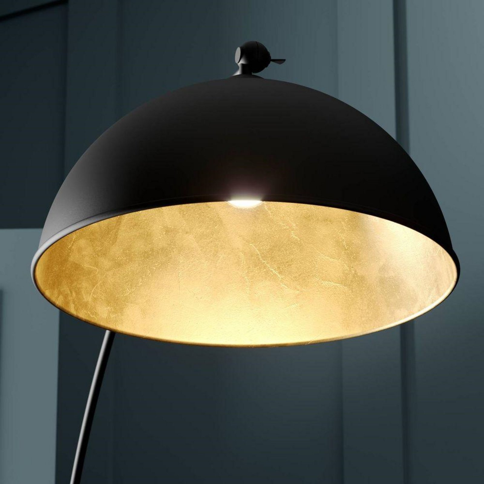 Jonera Floor Lamp Black/Gold - Lindby