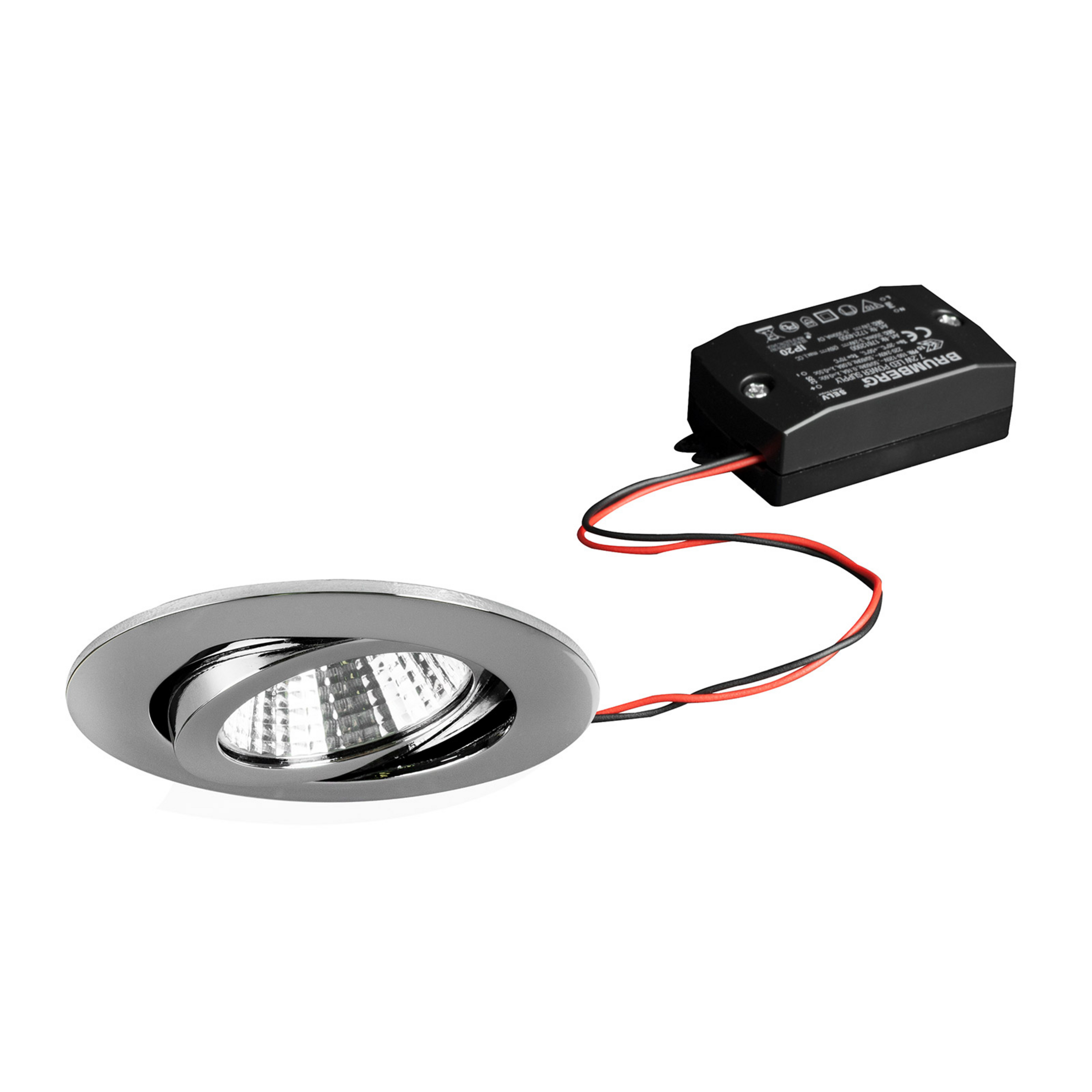BRUMBERG BB03 spot encastré non dimmable, chromé