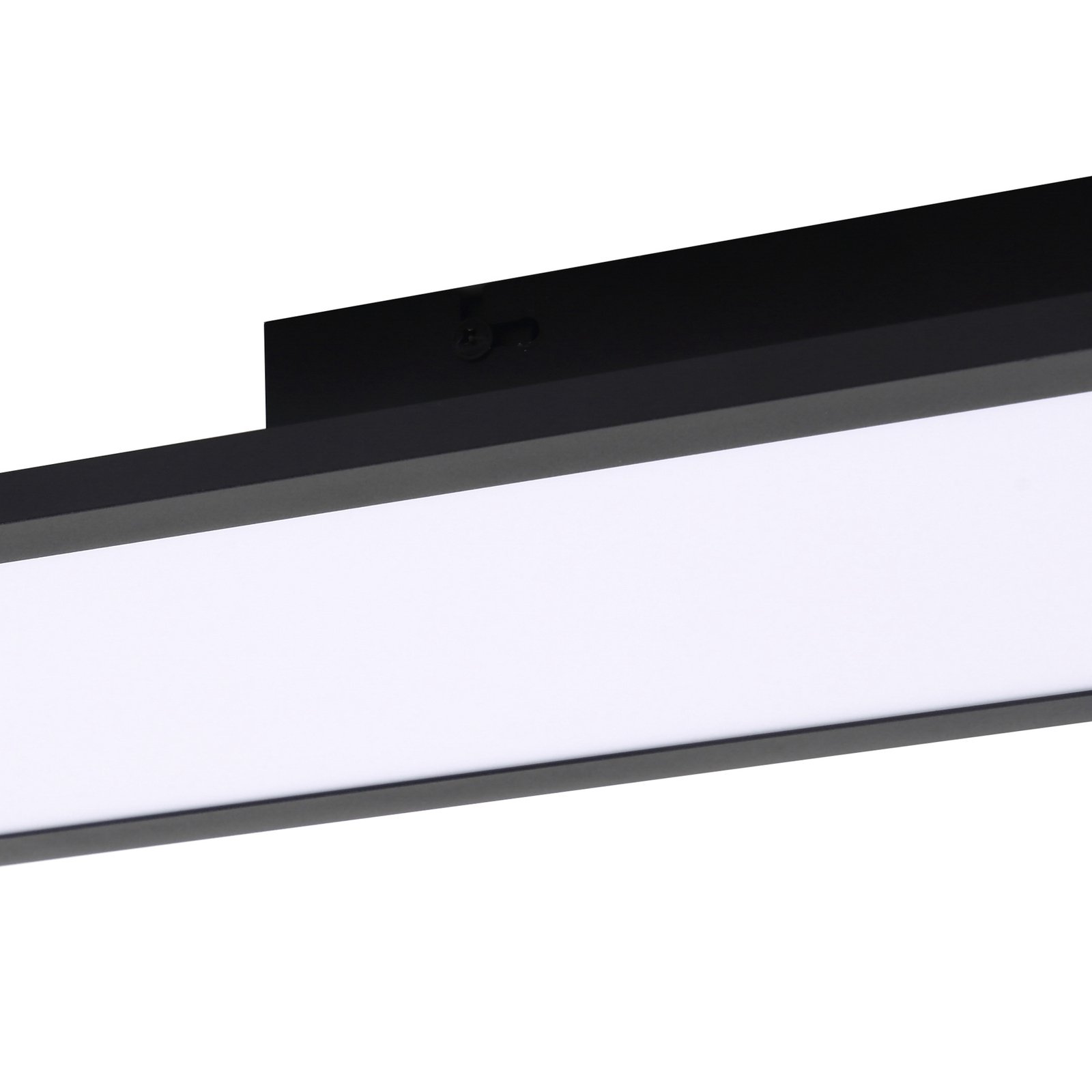 Lindby LED paneel Enhife, zwart, 80 x 20 cm, metaal, 4.000K