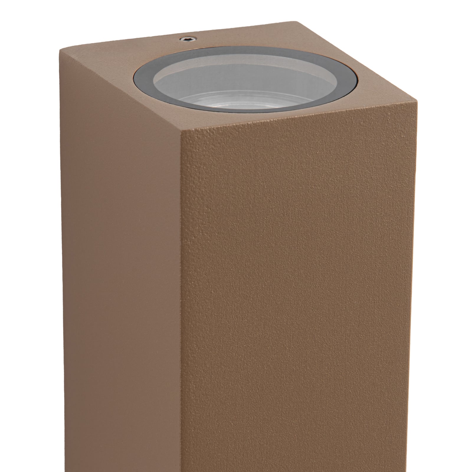 Candeeiro de parede exterior Xava, luz para cima/para baixo, castanho, 2 Candeeiro de parede exterior Xava, luz para cima/para baixo, castanho, 2