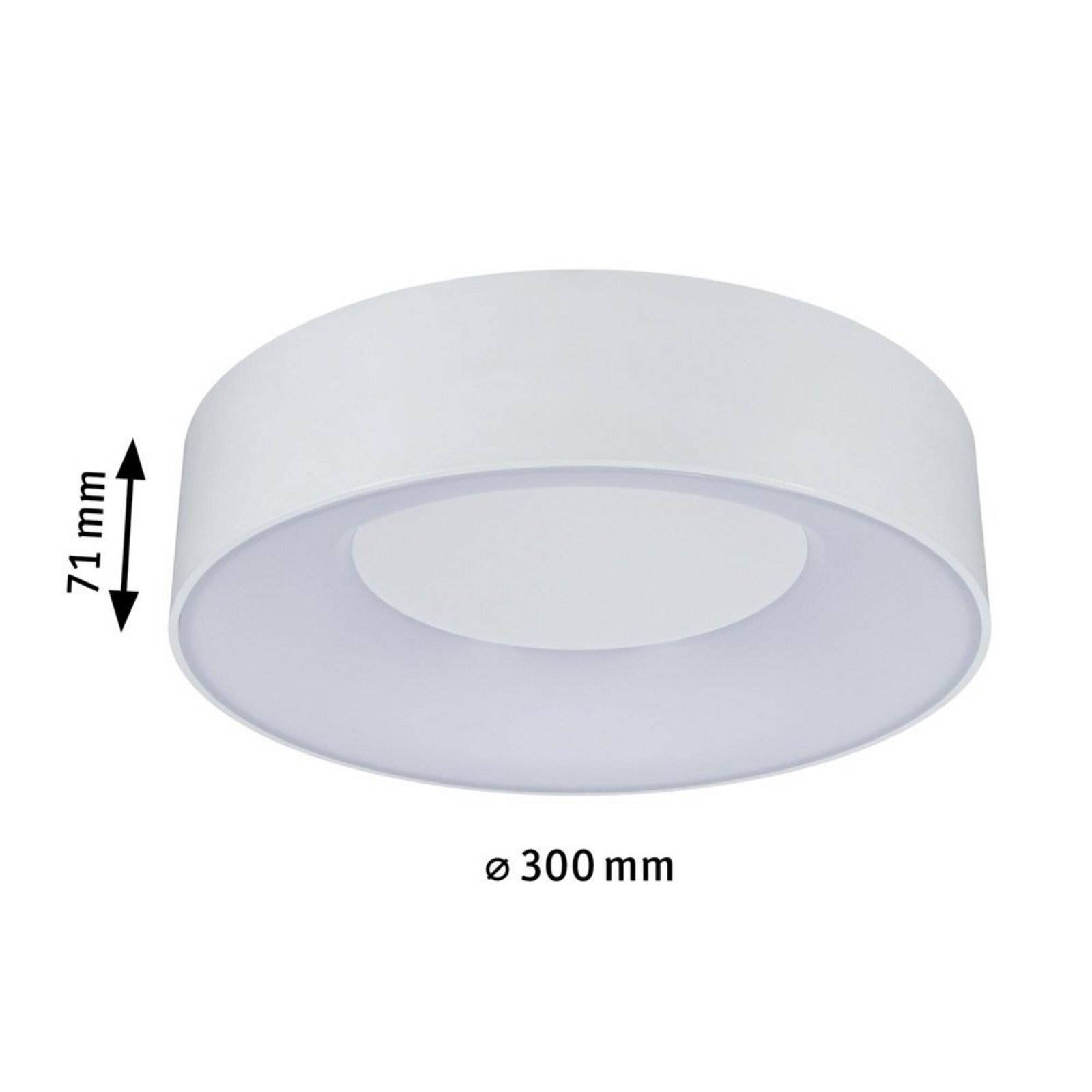 Casca LED Stropní Lampa IP44 1500lm Bílá/Bílá - Paulmann