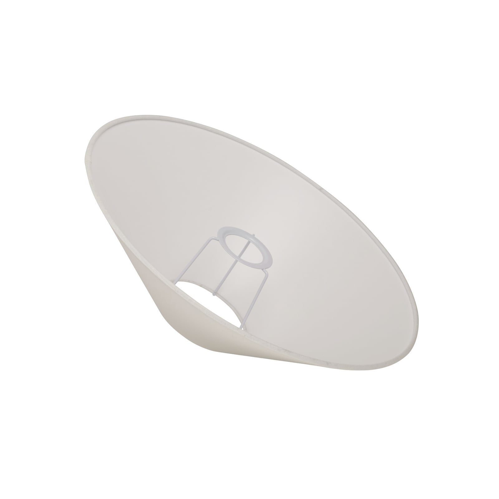 Pantalla de lámpara Basic Flat, blanca, Ø 36 cm, lino - Watt & Veke