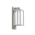 Ferdinand LED buiten wandlamp, sensor, aluminium, lichtgrijs, IP54 - Lucande