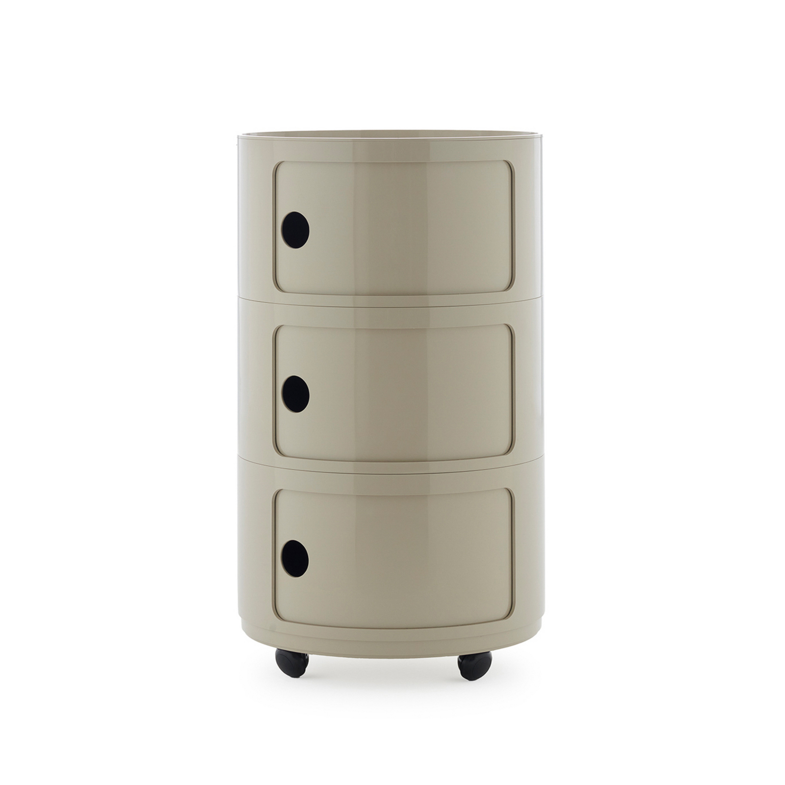 Componibili Big Container, grå, 3 elementer, høyde 69,5 cm - Kartell