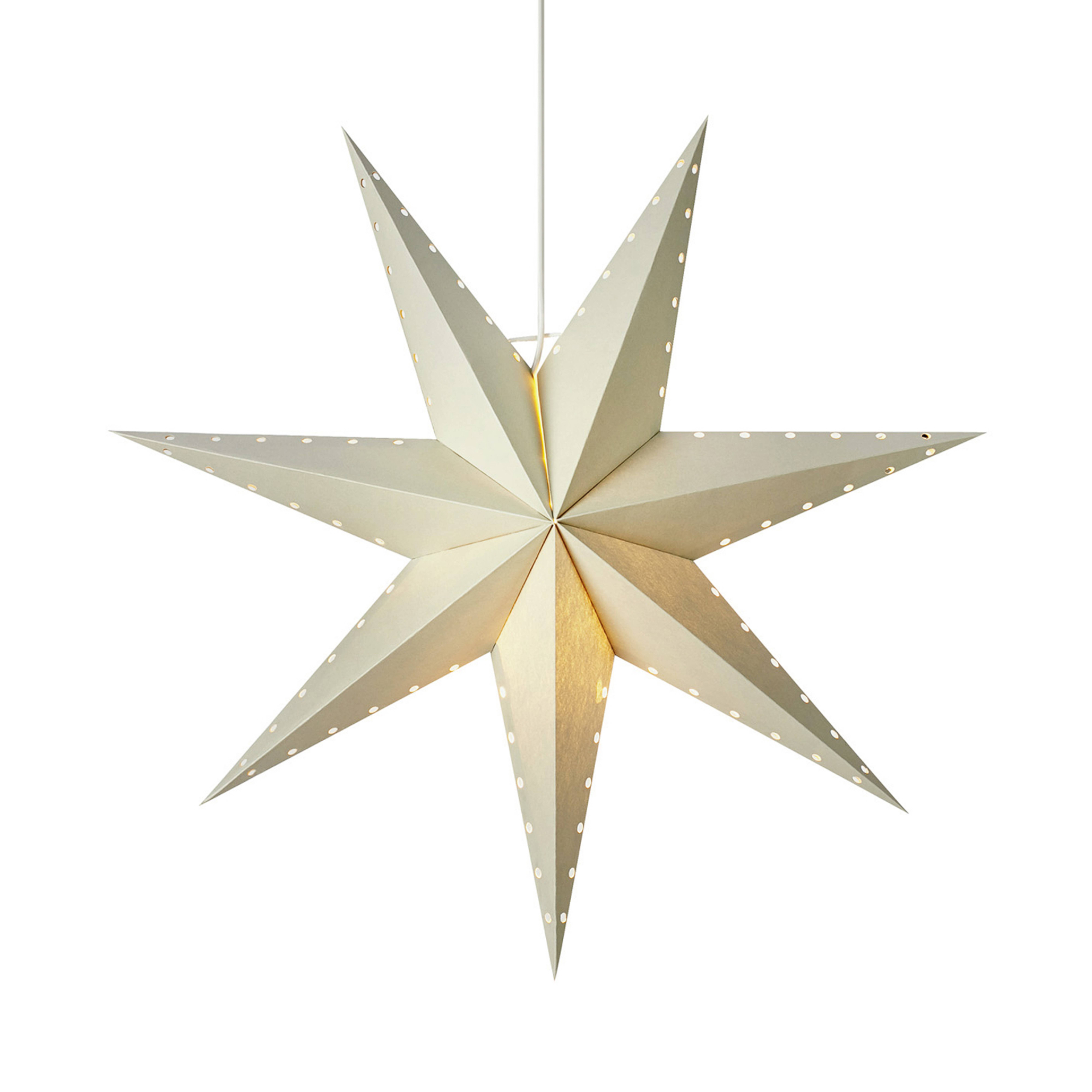 Étoile décorative Lively, suspendue, grise, Ø 45 cm