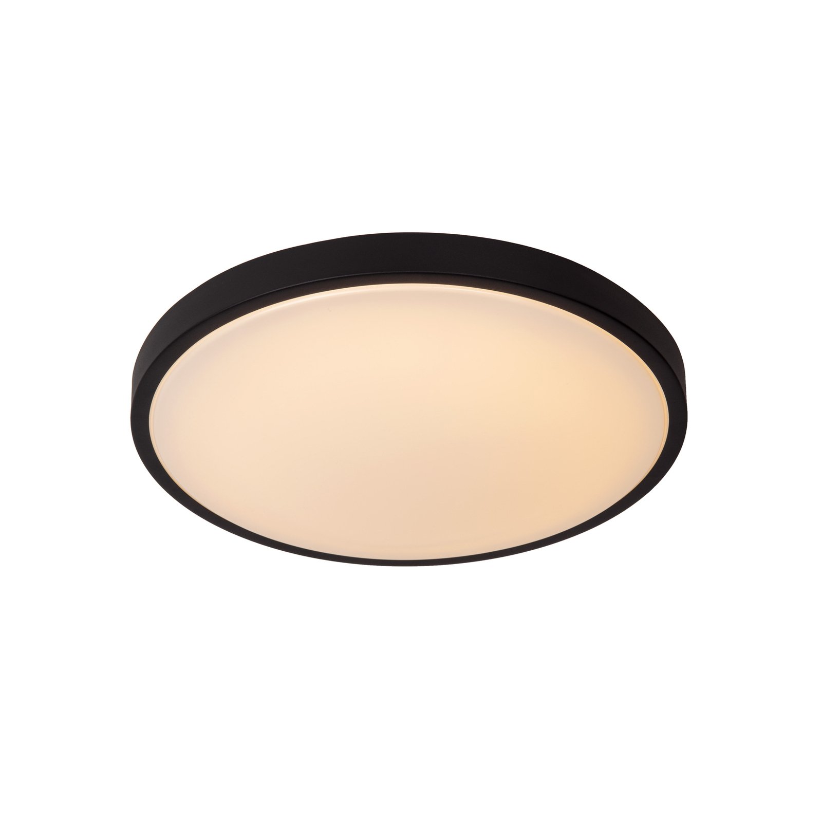 Dasher LED ceiling light, black, Ø 41 cm, 2700 K, IP44