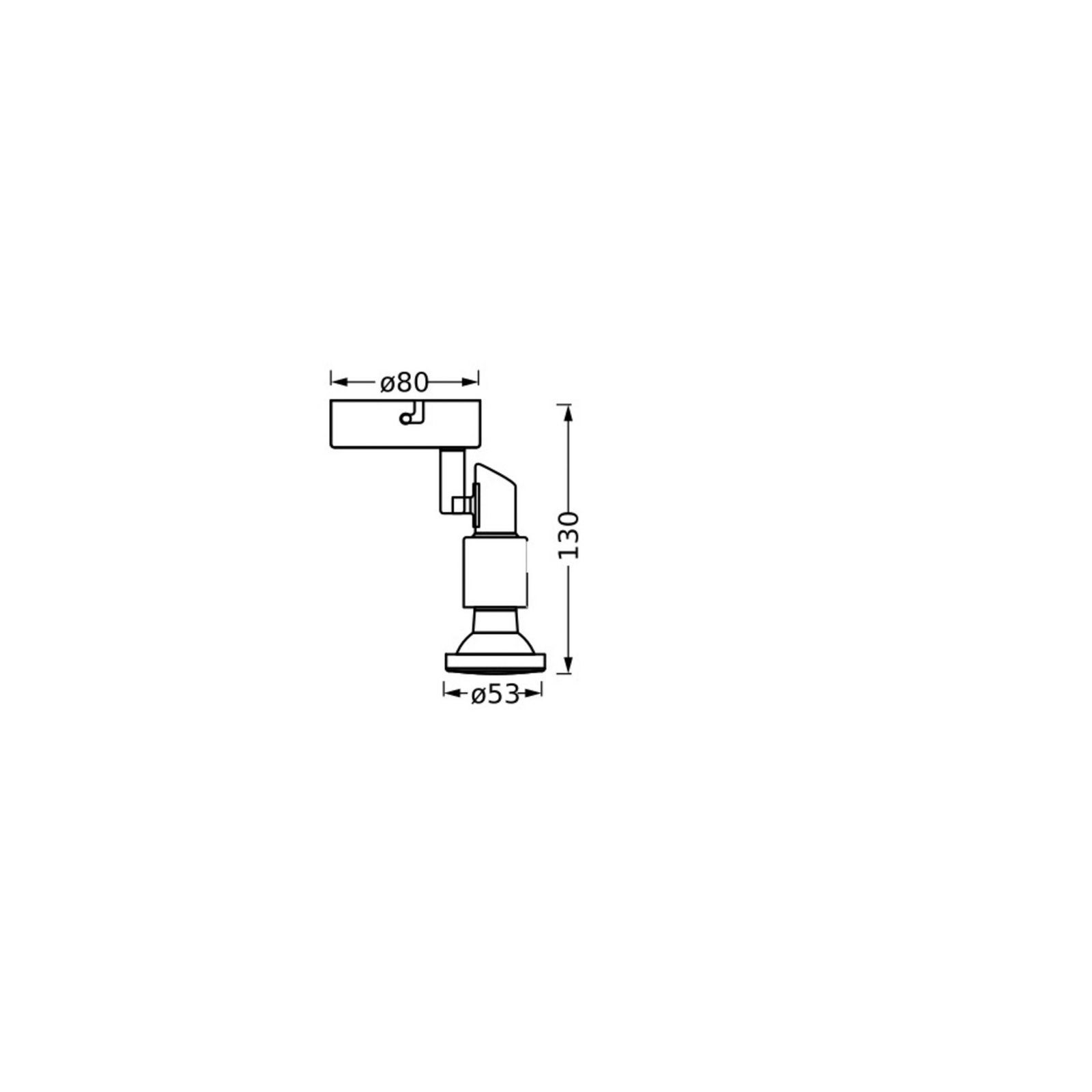 OSRAM plafondspot, zwart 1-lamp. Metaal GU10-LED 927 dimbaar