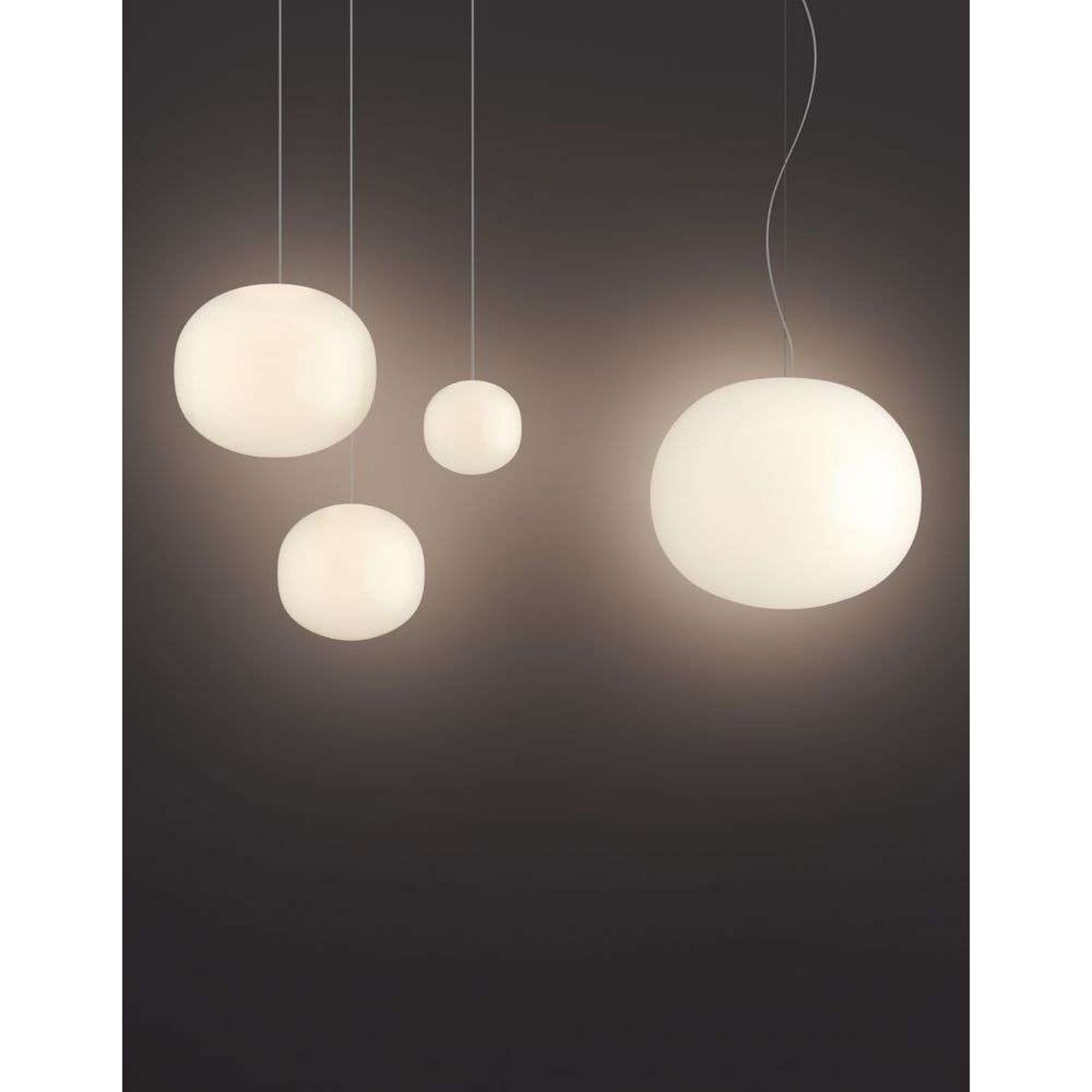 Volum 42 Pendelleuchte Glossy White Lodes - Esszimmer - Glas