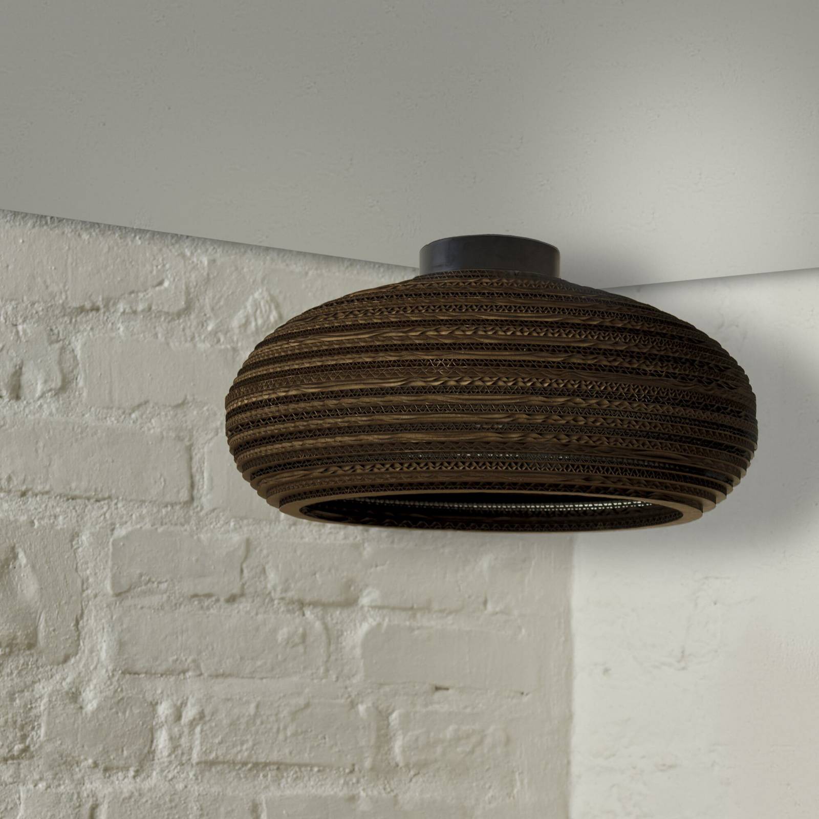 Lampa sufitowa OSRAM DROP, brązowa, Ø 40 cm, tektura falista, E27