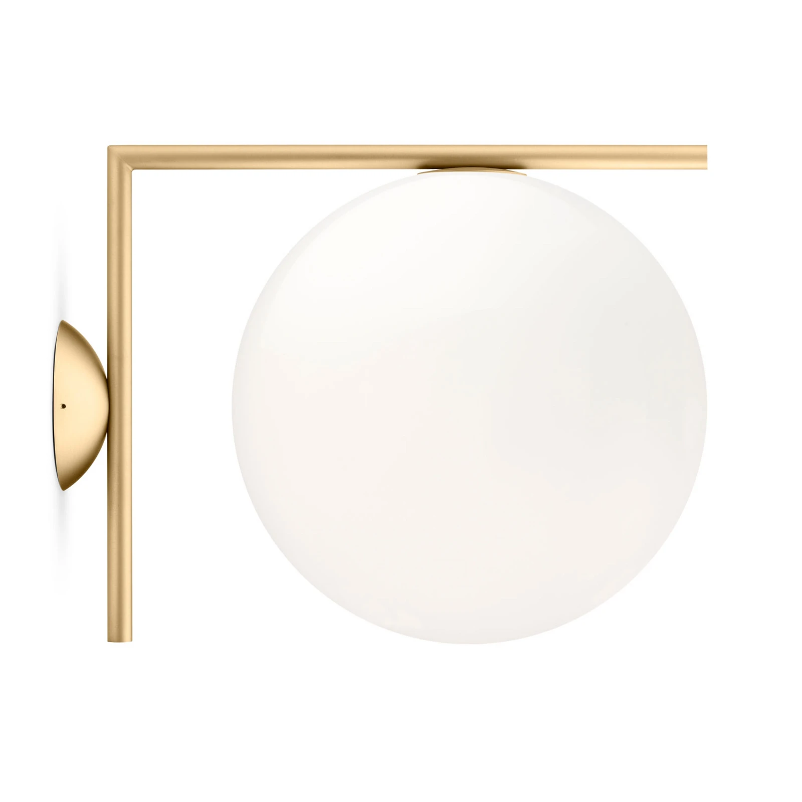 Wandlamp FLOS IC C/W2, messing Ø 30 cm
