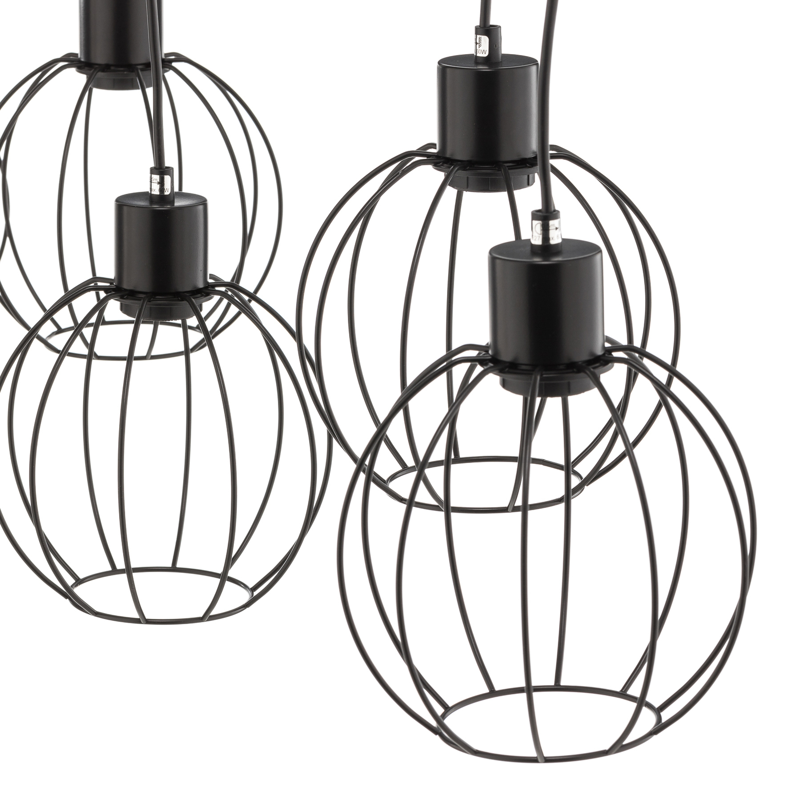 Hanglamp Karou, 5-lamps, grijs gebeitst