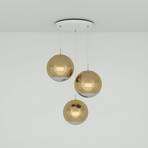 Tom Dixon Mirror Ball 40 cm kerek 3-izzós arany