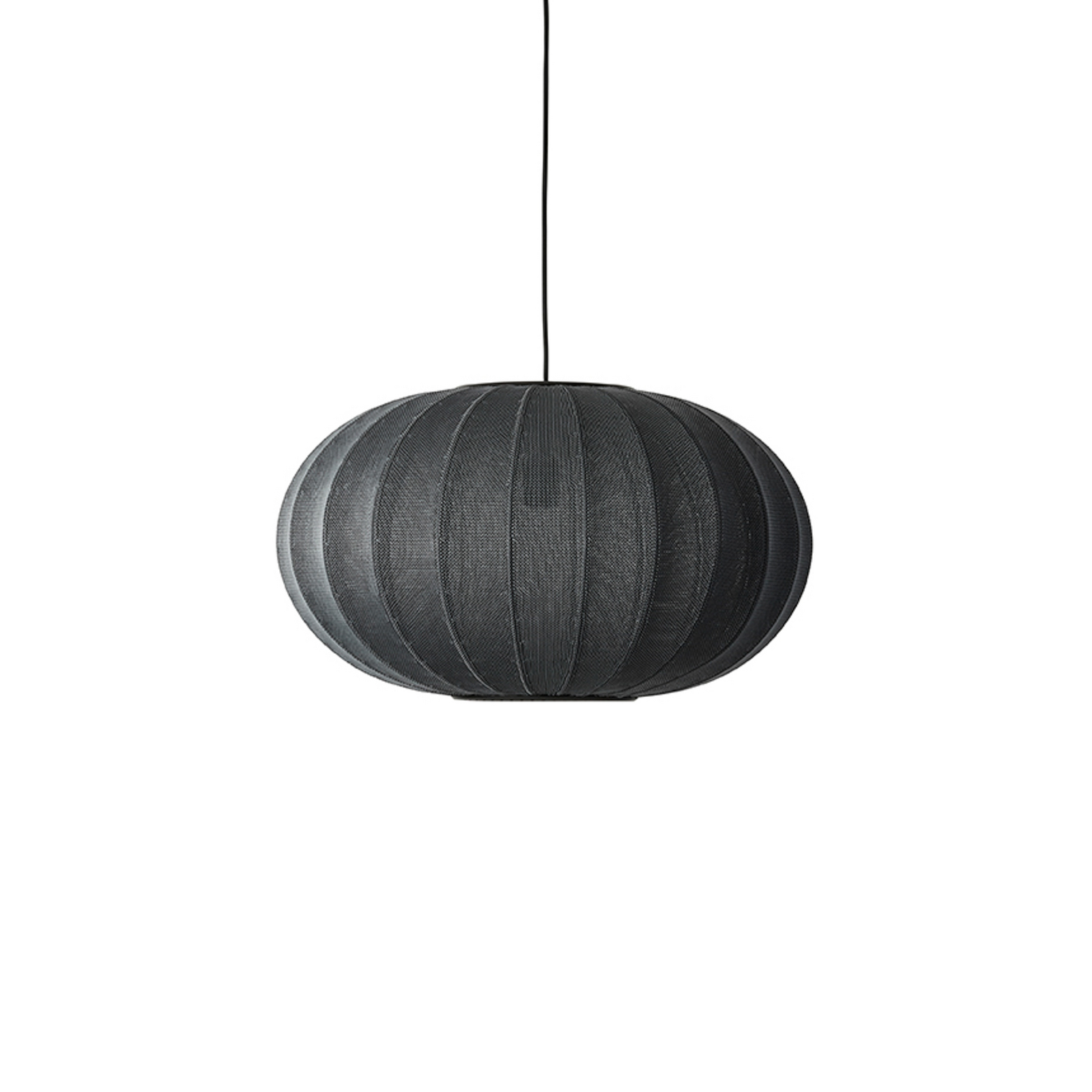 Knit-Wit 57 Ovale hanglamp zwart E27 - Handgemaakt
