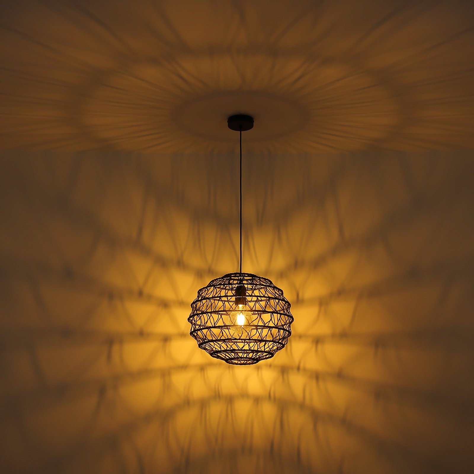 Hanglamp Senni, bruin, Ø 39 cm