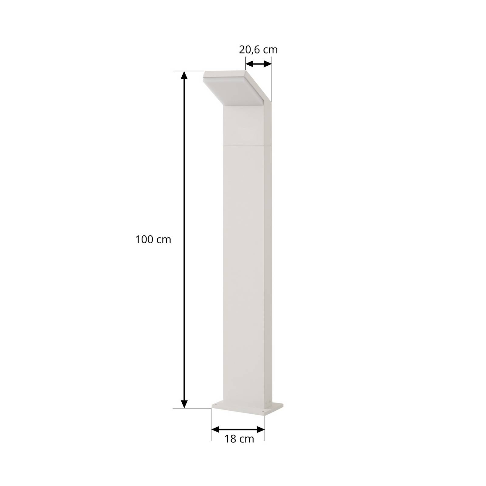 Arcchio słupek oświetleniowy LED Yolena, 100 cm, biały, IP65