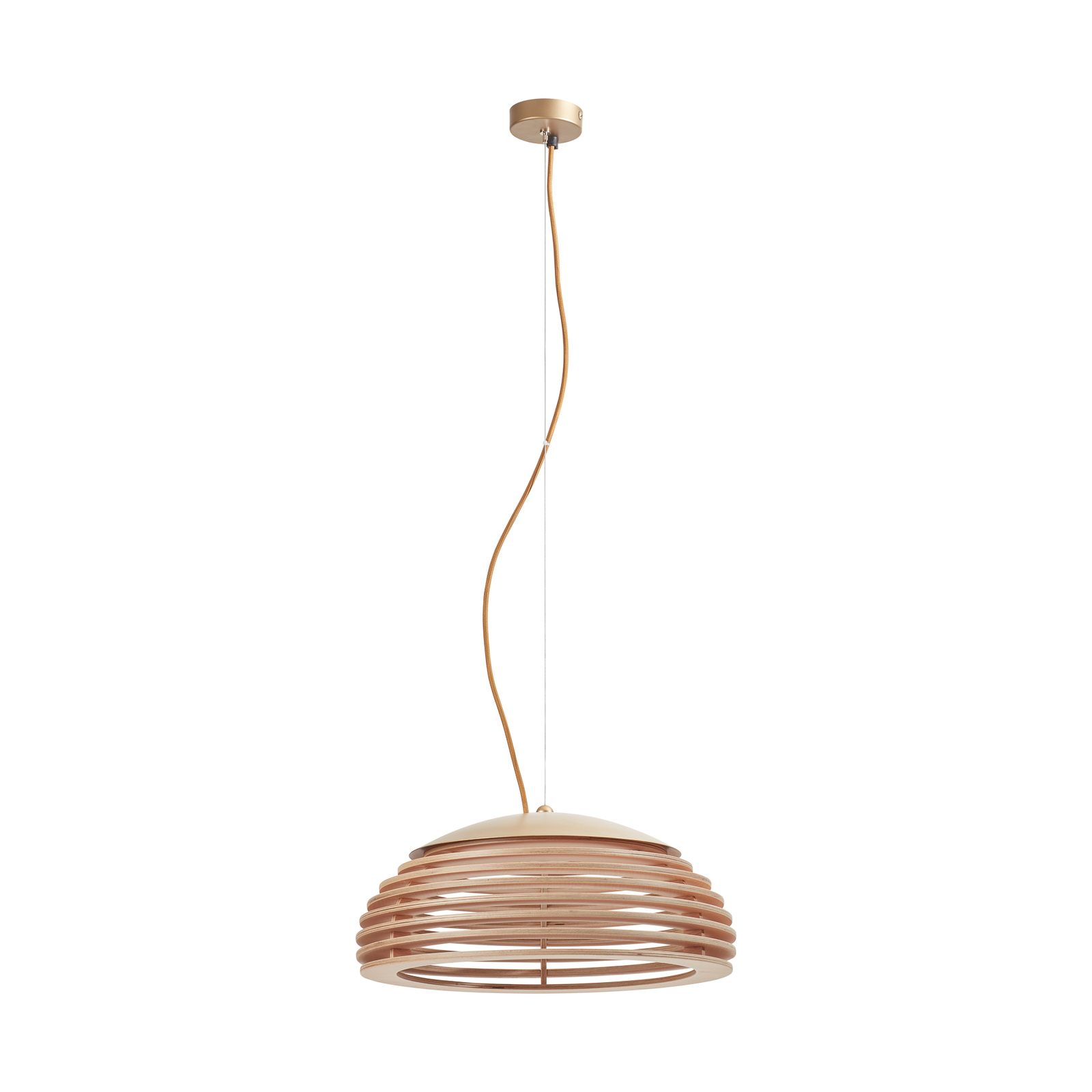 Twist hanglamp, beuken, naturel, 120 cm