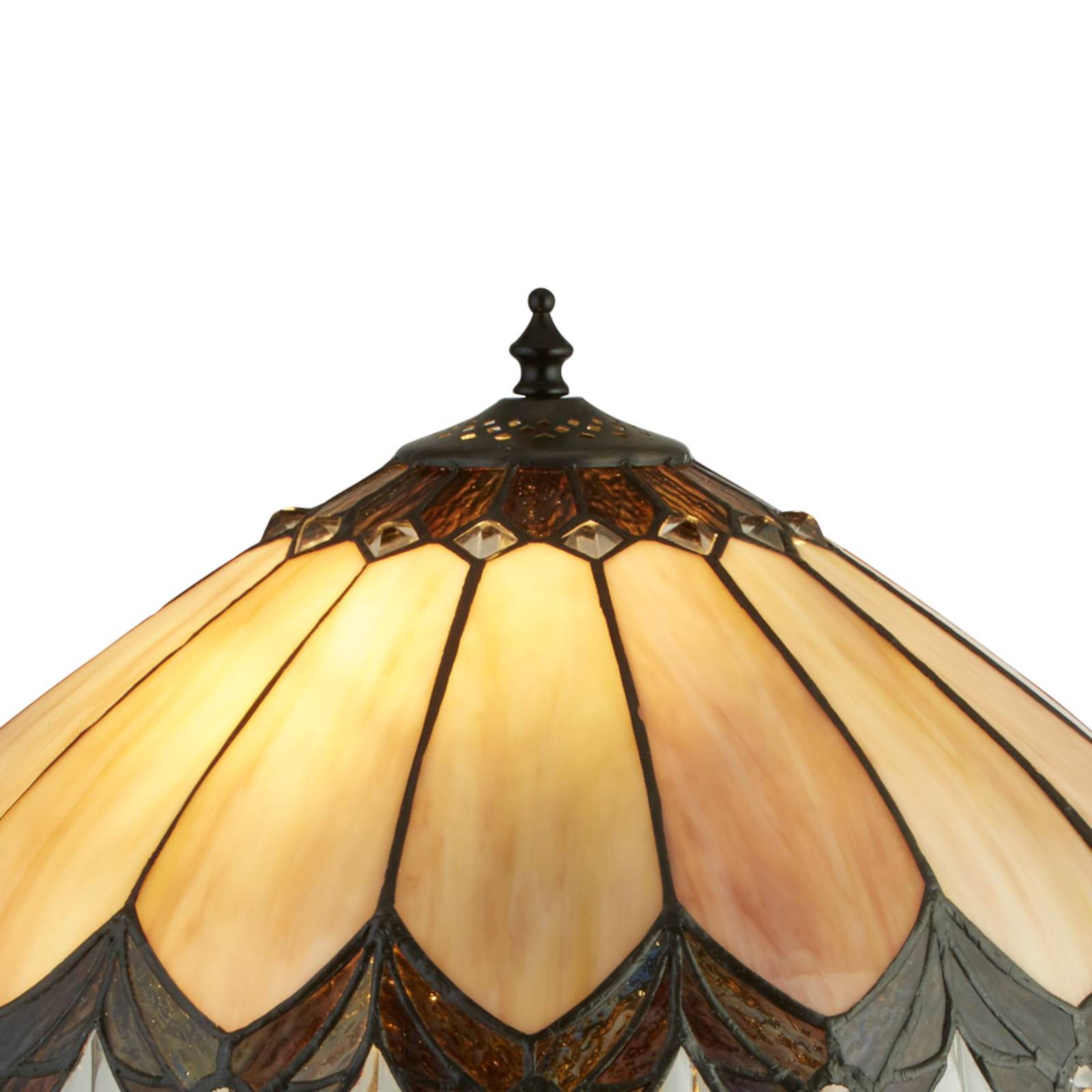 Lampa stołowa Pearl w stylu Tiffany, 53 cm