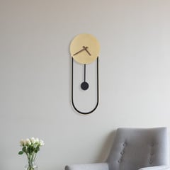 Aplique LED Sussy con reloj, negro/oro