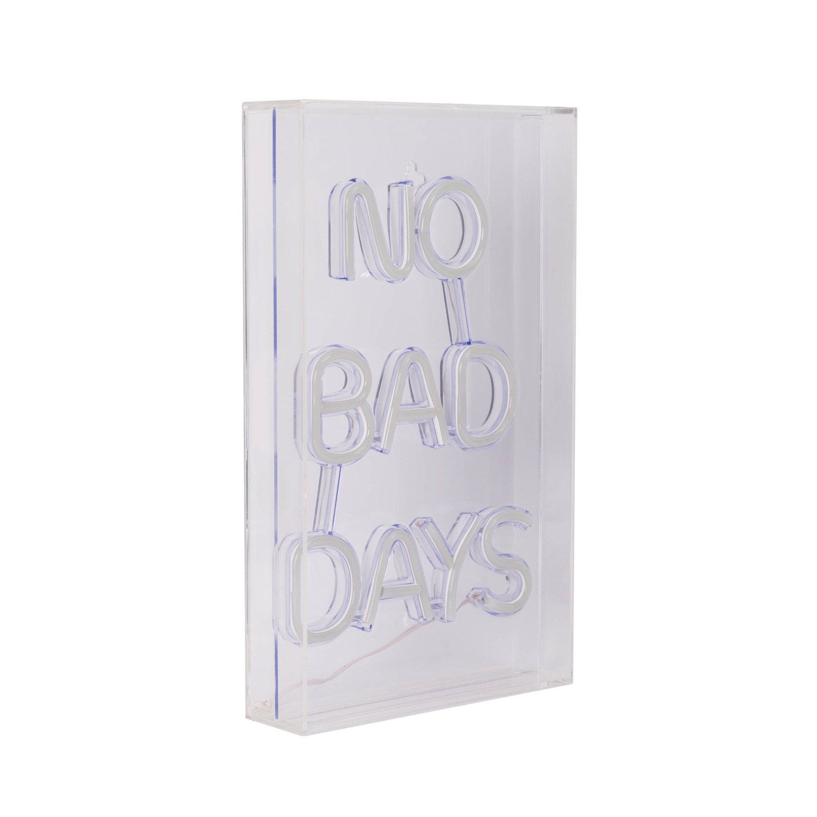 Φωτιστικό τοίχου LED No Bad Days, διαφανές, 30x18 cm πλαστικό USB RGB