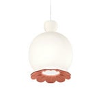 kdln Opyo pendant light, coral pink, Ø 22 cm, glass