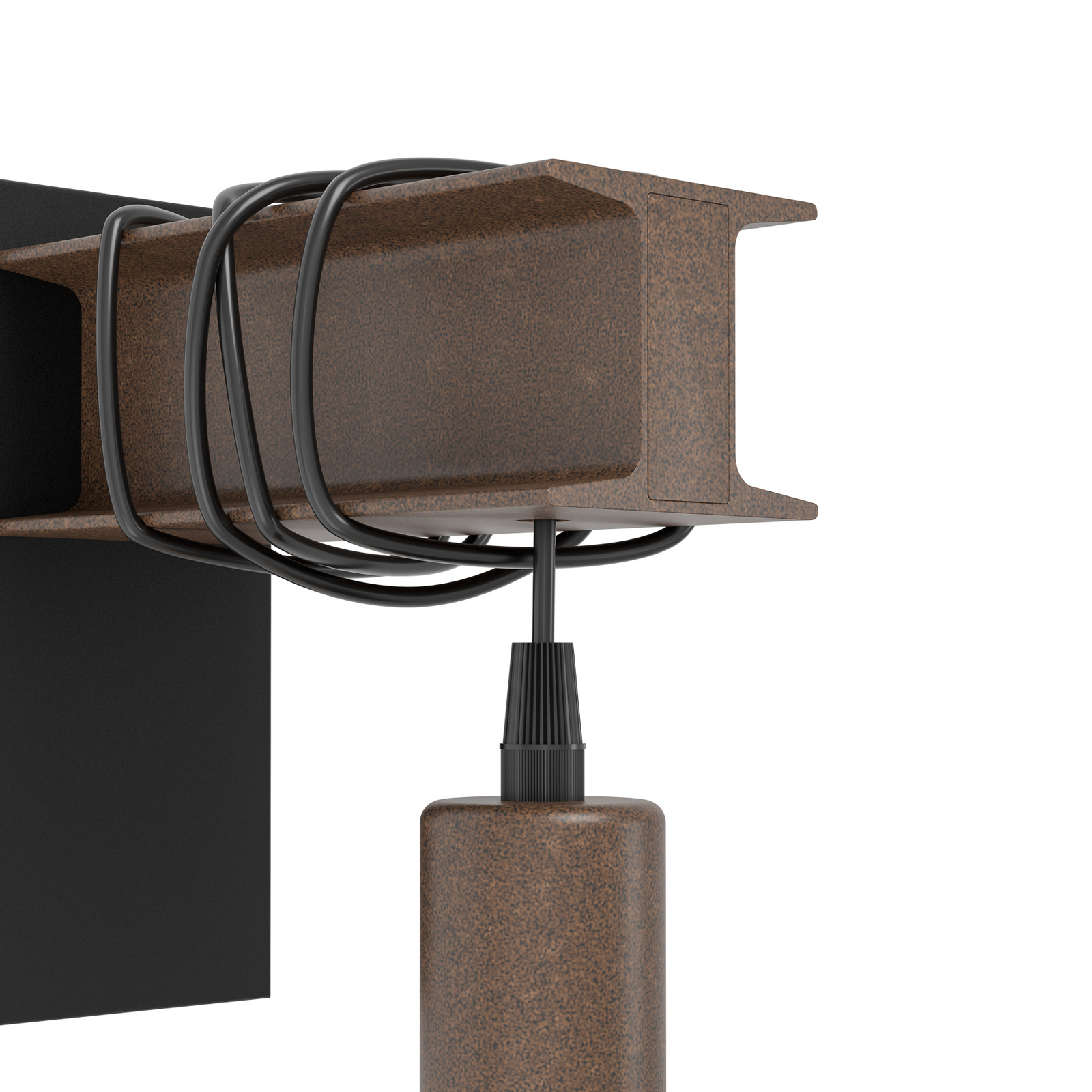 Applique Townshend di acciaio, marrone