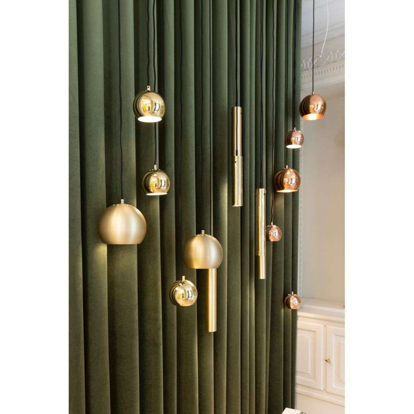 FM 2014 Lampada a Sospensione Ø5,5xH24 Solid Glossy Brass - Frandsen