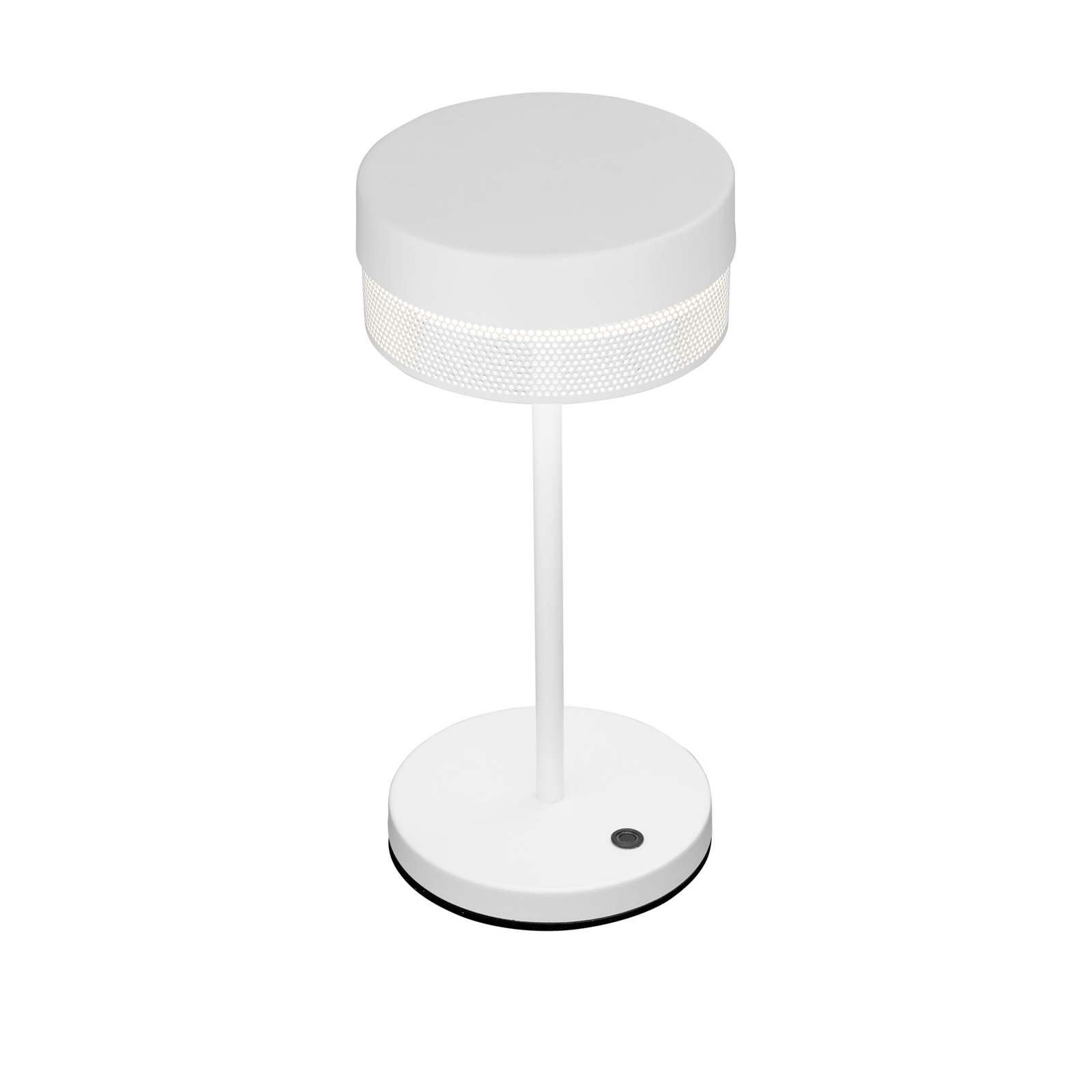 Stolová LED lampa Mesh batéria, výška 30 cm, biela