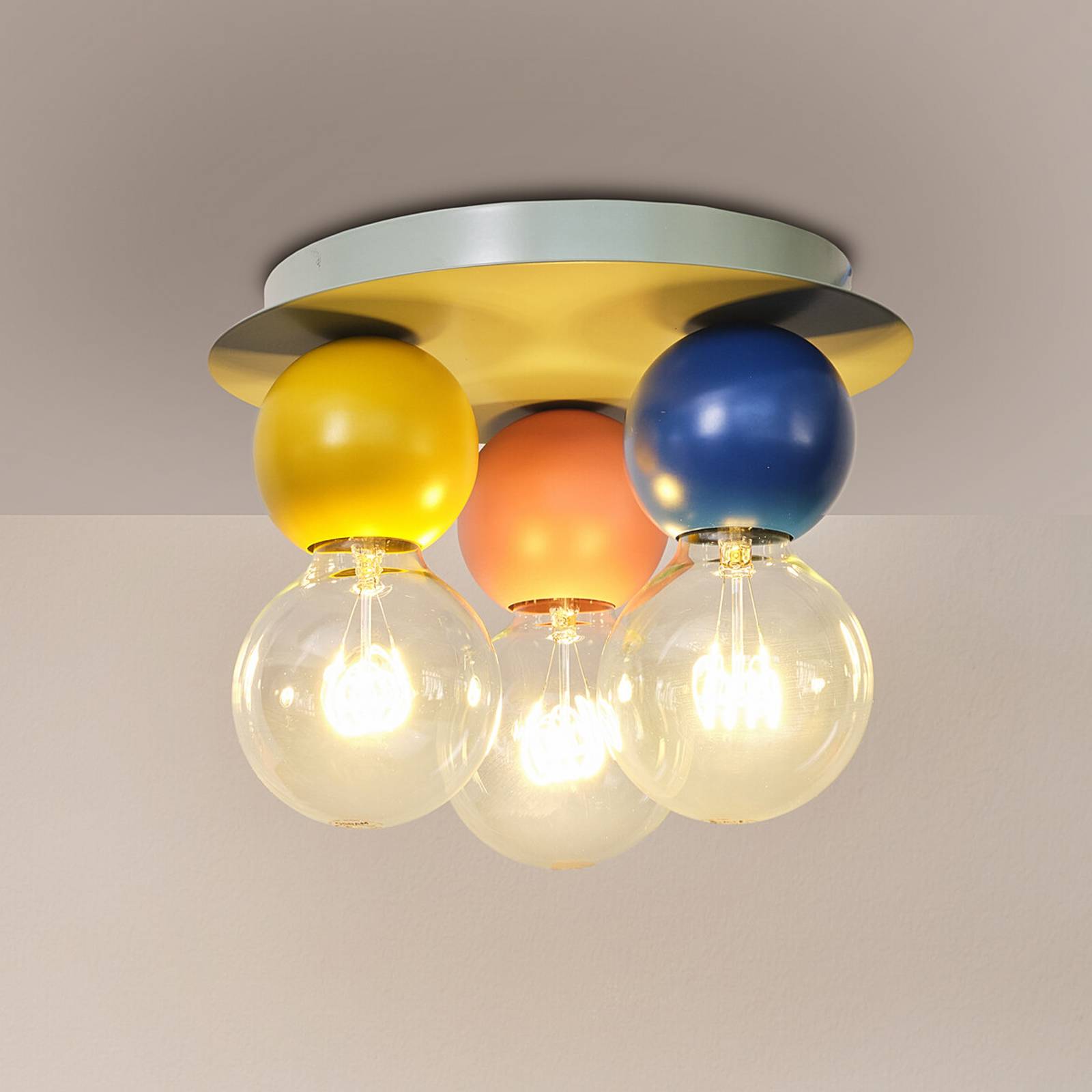 OSRAM Deckenlampe Decor Bubble, 3-fl., Stahl, bunt, E27 günstig online kaufen