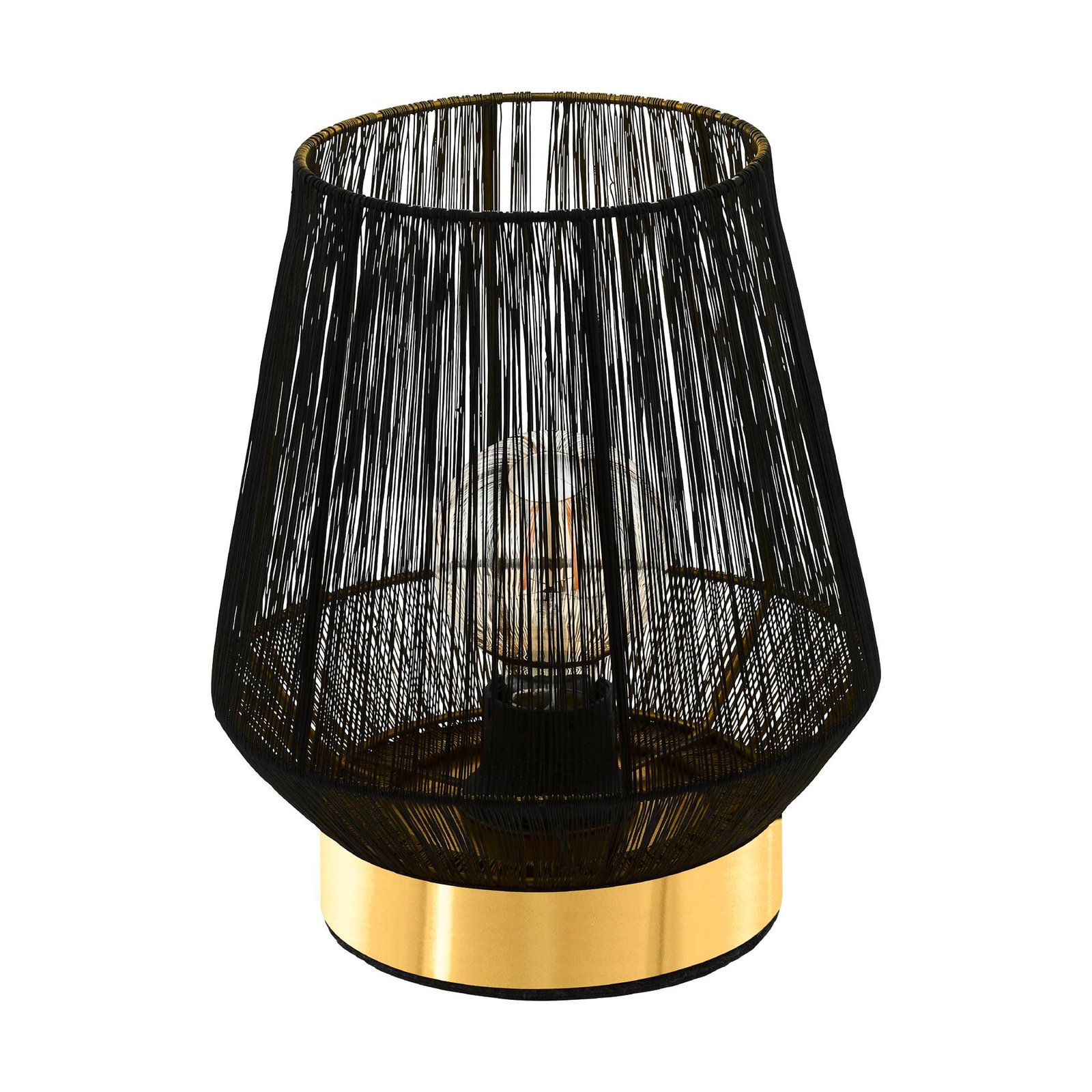 Lampa stołowa Escandidos, czarna/złota
